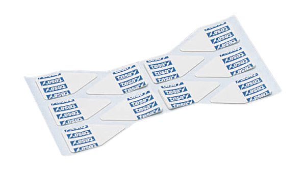 Adhesive pads, 20x28mm white 20 mmx28 mm, 58003 POSTER STRIP, Tesa