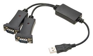 PRO SIGNAL         040372             Computer Cable, USB 2.0 A Plug, RS232, 11.81 ", 30 cm, Black