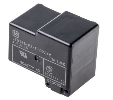 SPST 30A 24VDC Signal Relay, Through Hole
