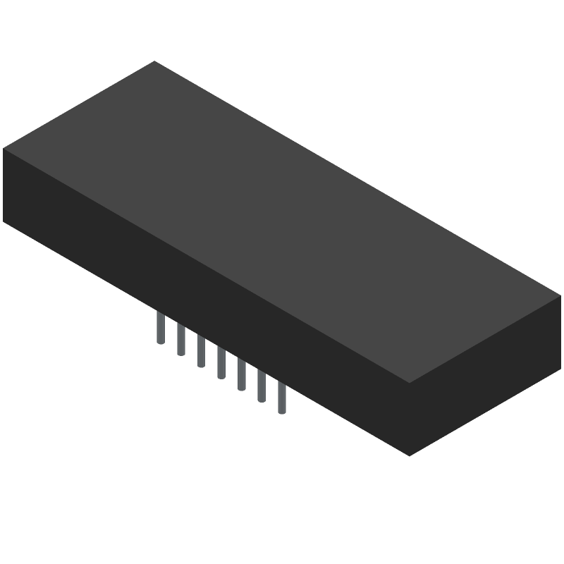 Green 4-Digit 7-Segment LED Display, DIP, Through Hole
