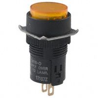 24VDC SPDT Illuminated Pushbutton Switch, Yellow, Panel Mount