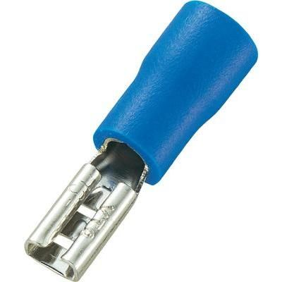 Blade receptacle Connector width: 2.8 mm Connector thickness: 0.8 mm 180 ° Partially insulated Blue Conrad 93014c527 10