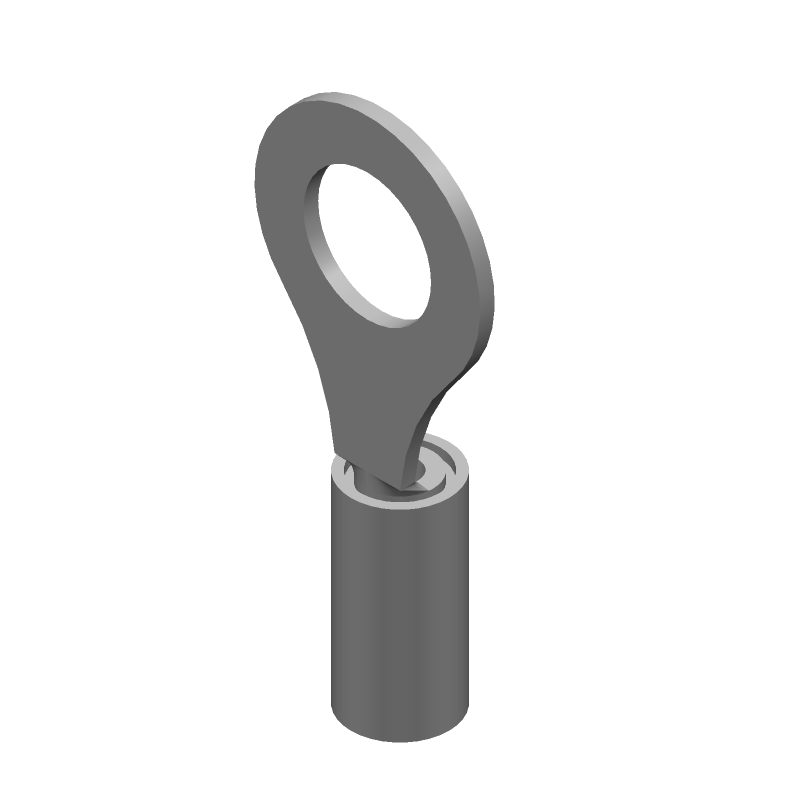 PIDG Ring Terminal, 16-22AWG, Copper/Tin, Insulated, 300V