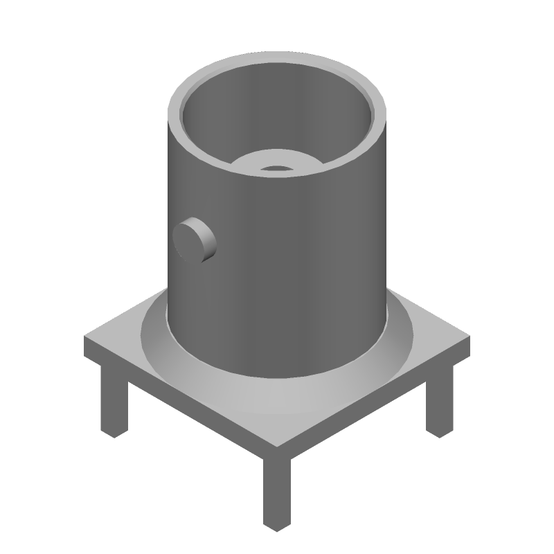 BNC Str PCB Skt 50R 4GHz Silver