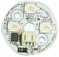 ILS ILC-GD03-ULWH-SD101, Dragon3 Coin LED Circular Array, 3 White LEDs (6500K)