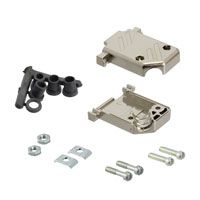 EMI Backshell 45° C Shell Size Nickel Over Copper Acrylonitrile Butadiene Styrene