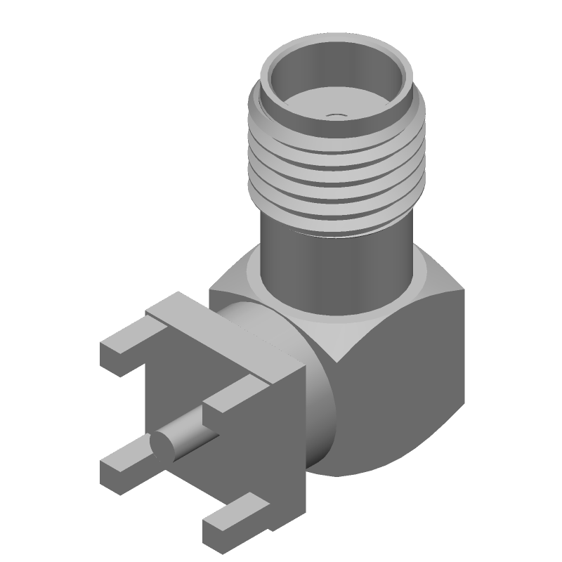 SMA Male RF Connector, 18GHz, 50 Ohm, Gold Plated