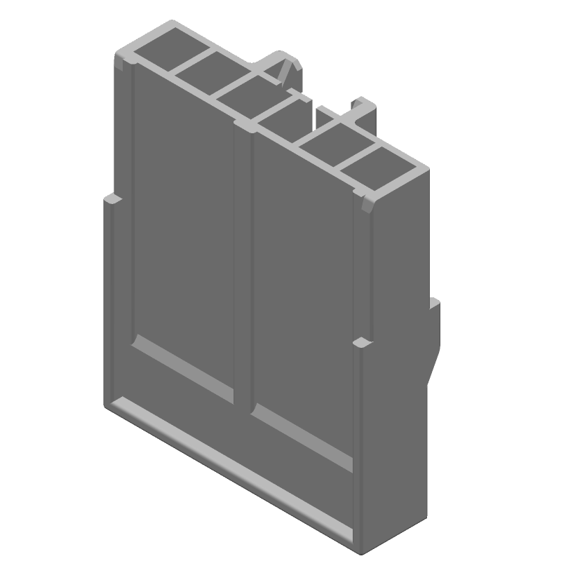 6 Pos 3.96mm Crimp Wire Housing, Female, ST, Cable Mount