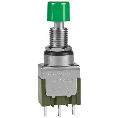 Switch Push Button ON (ON) SPDT Round Plunger 6A 250VAC 30VDC Momentary Contact Panel Mount Solder Lug