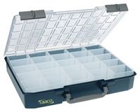 Raaco 25 Cell Blue PC, PP Compartment Box, 80mm x 415mm x 330mm