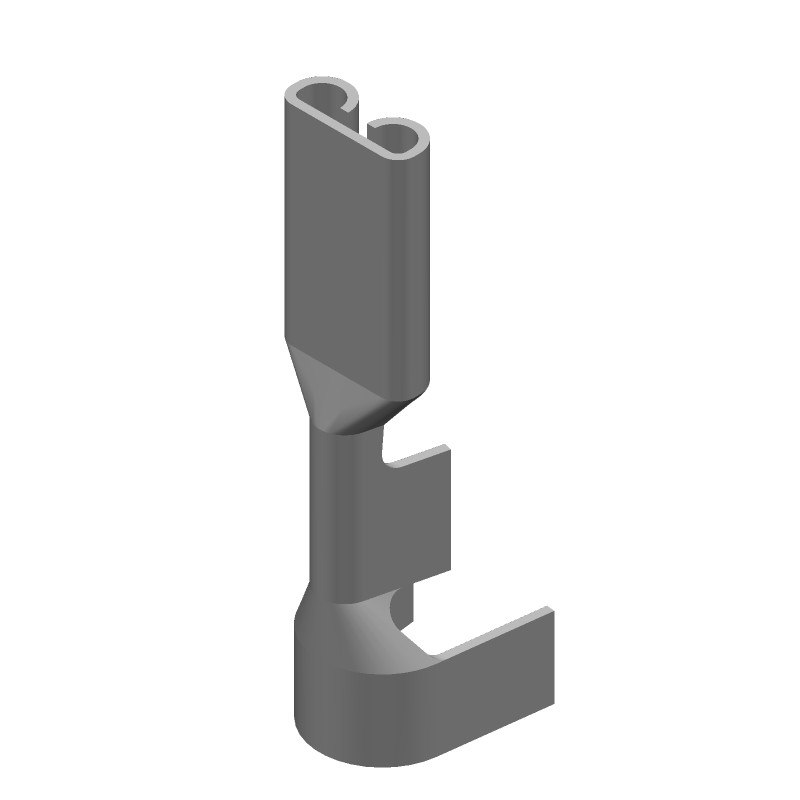 Brass Quick Disconnect Terminal, 18-22AWG, Female, Tin Plated
