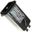 C20 Power Entry Module, 16A, 250V, 3 Pos, QC, Panel Mount