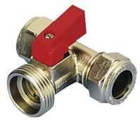 Pegler Yorkshire Chrome Plated Brass Manual Ball Valve, 3/4 in BSPP Compression, 15mm, 16bar