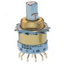 Switch Rotary SPDT 2 Knob Shaft PC Pins 0.2A 220VAC 30VDC