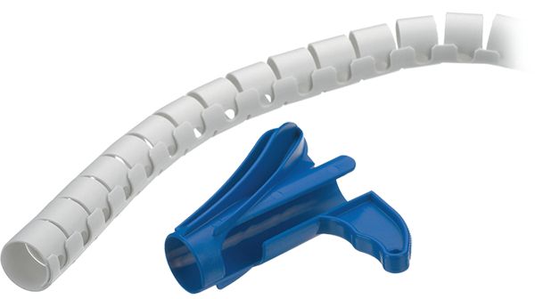 Spiral cable wrap HWPP 32 mm white - 161-64504, HWPP-30MM-PP-WH-Q1, HellermannTyton