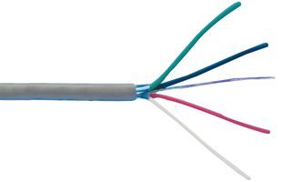 2C 24AWG Shielded Multi-Conductor Cable, 300V, 46Ω, PVC, 100ft