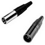 Conn Mini XLR Connector M 5 POS Solder ST Cable Mount 5 Terminal 1 Port