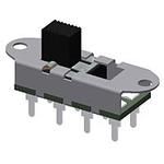 DP3T Slide Switch, On-On-On, 0.5A, 125VDC, 8 Pin, Through Hole