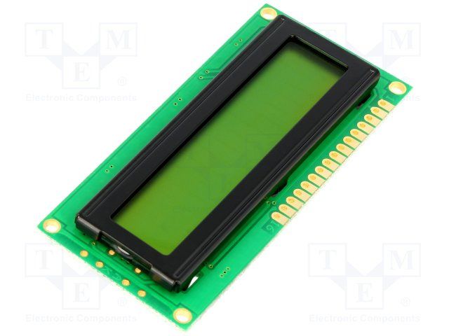 Dot matrix LCD display 4.35 mm 2 x 16, DEM 16213 SYH, Display Elektronik