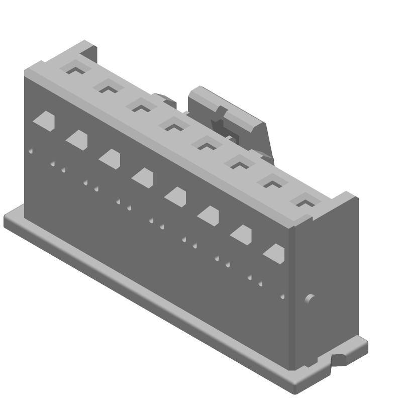 8 Pos 2.5mm Crimp Wire Housing, Receptacle, 4.5A, 250V