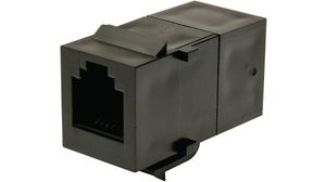 8-Pos Female-Female Rectangular Adapter, Panel Mount, Gold Plated Bronze