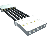 26AWG Discrete Wire Cable Assembly, SKT-SKT Jumper Connectors, -10 to 105°C