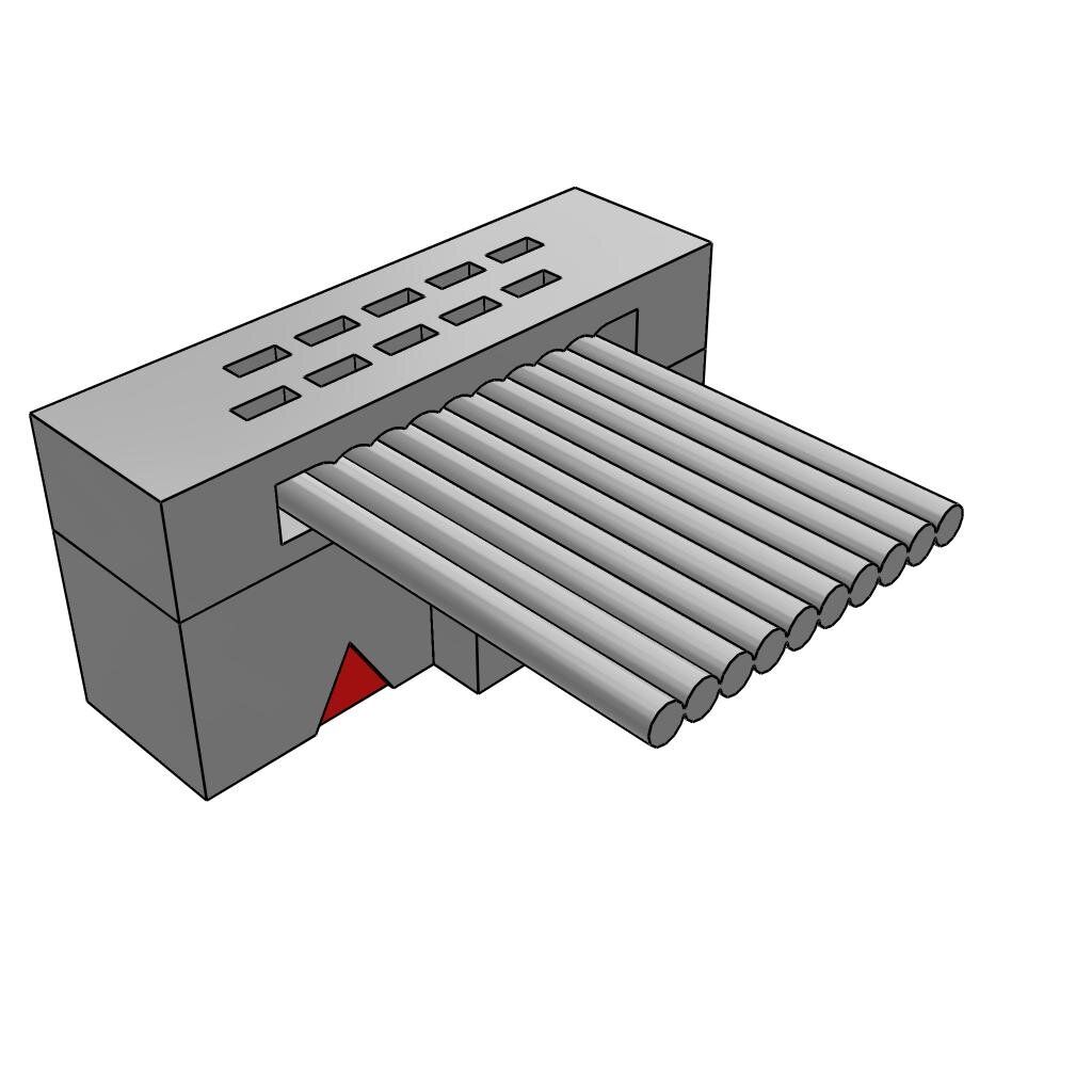 1.27mm Pitch 10 Pos 2 Row Female Socket IDT RA Connector