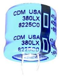 22mF 50V Aluminum Electrolytic Capacitor, 20mR ESR, 7.6A Ripple