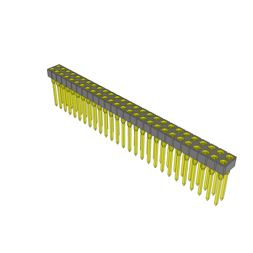 Conn Socket Strip SKT 54 POS 2.54mm Solder ST Top Entry Thru-Hole Tube