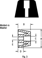 Rubber Bumper, Black Thermoplastic, 19mm OD, 11.1mm H