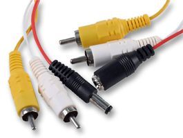 PRO SIGNAL JR9055-15M Audio / Video Cable Assembly, Phono (RCA) Plug, x 2 + 2.5mm DC Plug