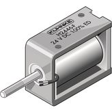 Solenoid Actuator 8 mm 3 N 0.4 N 6 W, H2486-R-F-24V100%, Kuhnke