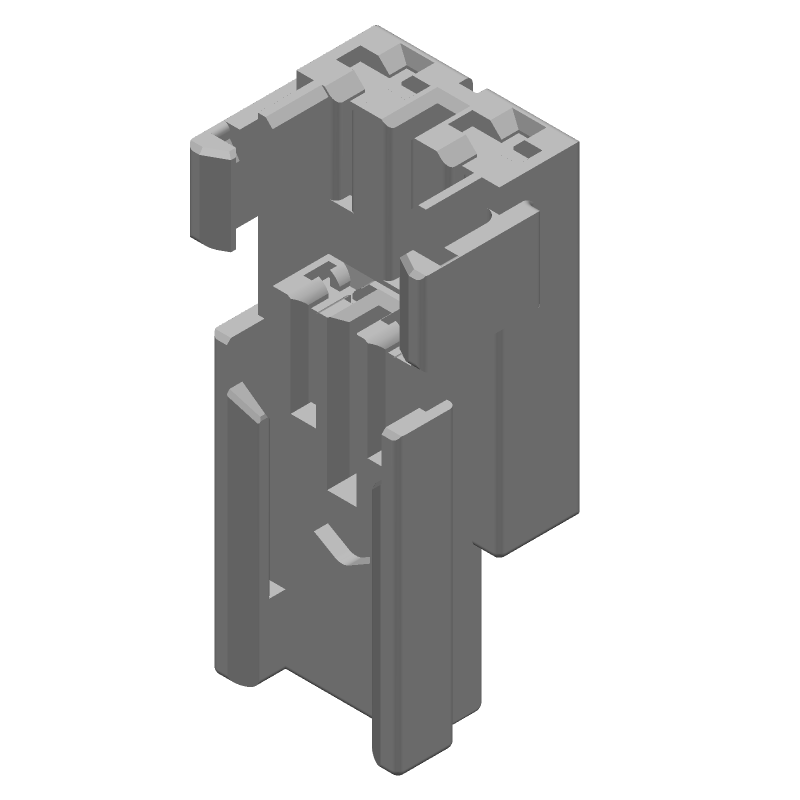 4 Pos Crimp Wire Housing, Female Socket, Signal, Black