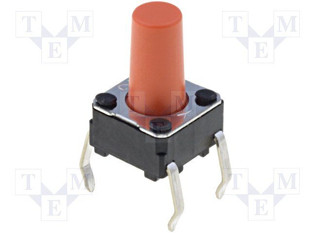Tactile Switch, 24VDC, 50mA, 2.55N, Through Hole
