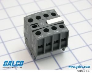 Contactors, Screw terminals, Front mounted instantaneous auxiliary contact block with 2 NO and 2 NC contacts