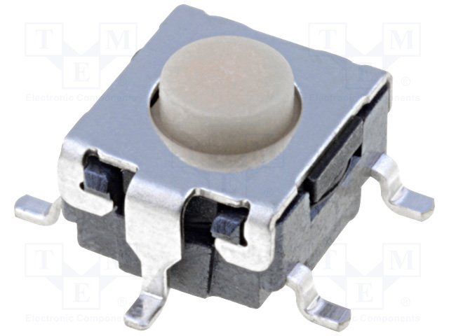 Tactile Switch, 50mA 24VDC, 1.57N, SMD, IP67, Sealed
