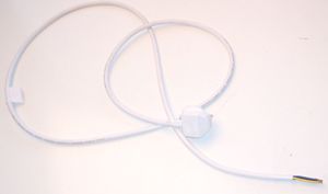 POWER LEAD, UK P-OPEN END, WHT, 3M