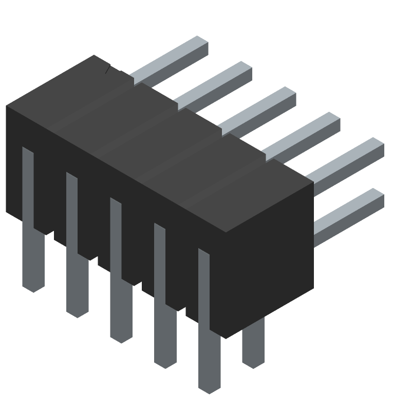 2mm RA Shrouded Header, 10 Pos, Gold Plated, Thru-Hole