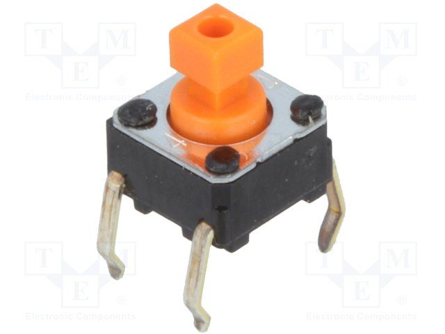 Tactile Switch SPST 2.55N 50mA 24VDC Thru-Hole PC Pins