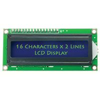 16x2 Character LCD Display - White on Blue 5V