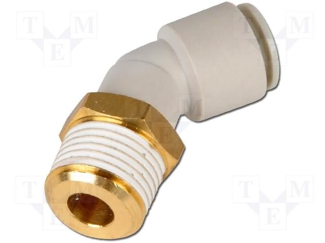 Angle plug-in connector -100 kPa. . .1 MPa, KQ2L08-02AS, SMC
