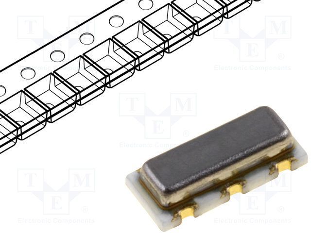 7.37MHz Ceramic Resonator, ±0.5% Tol, ±0.2% Stability, 15pF, 50R, SMD