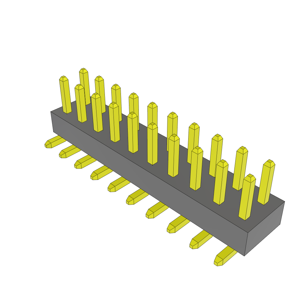 20-Contact 2mm Pitch Unshrouded Header, 5.71mm Height, Surface Mount