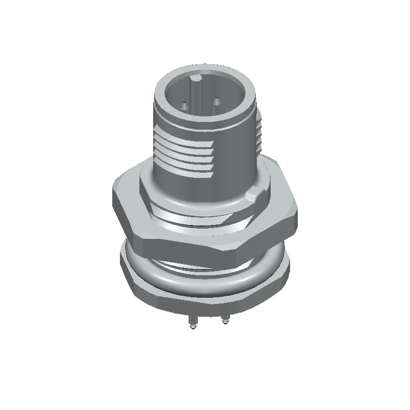4 Pos Male Circular Connector, 4A, 250V, Solder, IP67