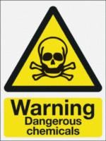Hazardous Substance Sign with English Text PVC, 300 x 400mm 1 Hazard Warning Label