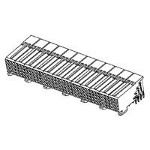 120 Pos 2mm RA Backplane Connector, 5A, Gold/Tin/Lead