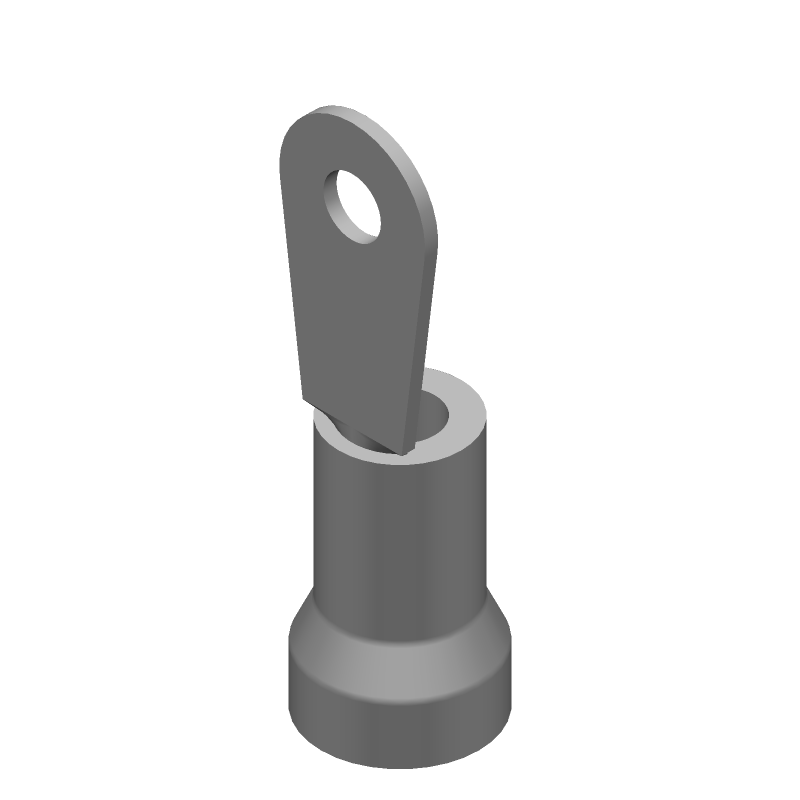 Ring Terminal 6AWG Copper Blue Insulated 600V