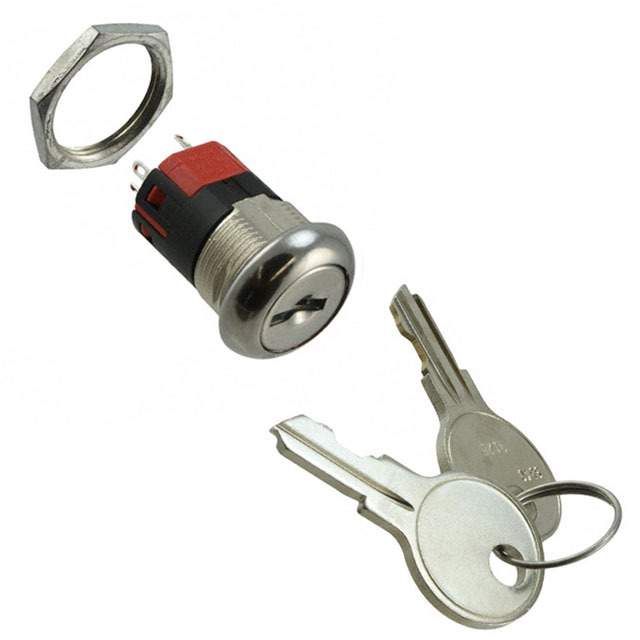 DPDT Keylock Switch, 4A 125VAC, Solder, Maintained