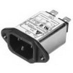 50Hz/60Hz 6 A 250 VAC Quick Connect Flange Mount General Purpose Filter