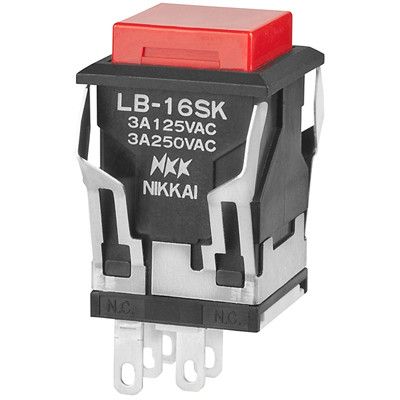 Switch Push Button ON ON SPDT Square Button 3A 250VAC 30VDC Alternate Contact Panel Mount Quick Connect/Solder Lug